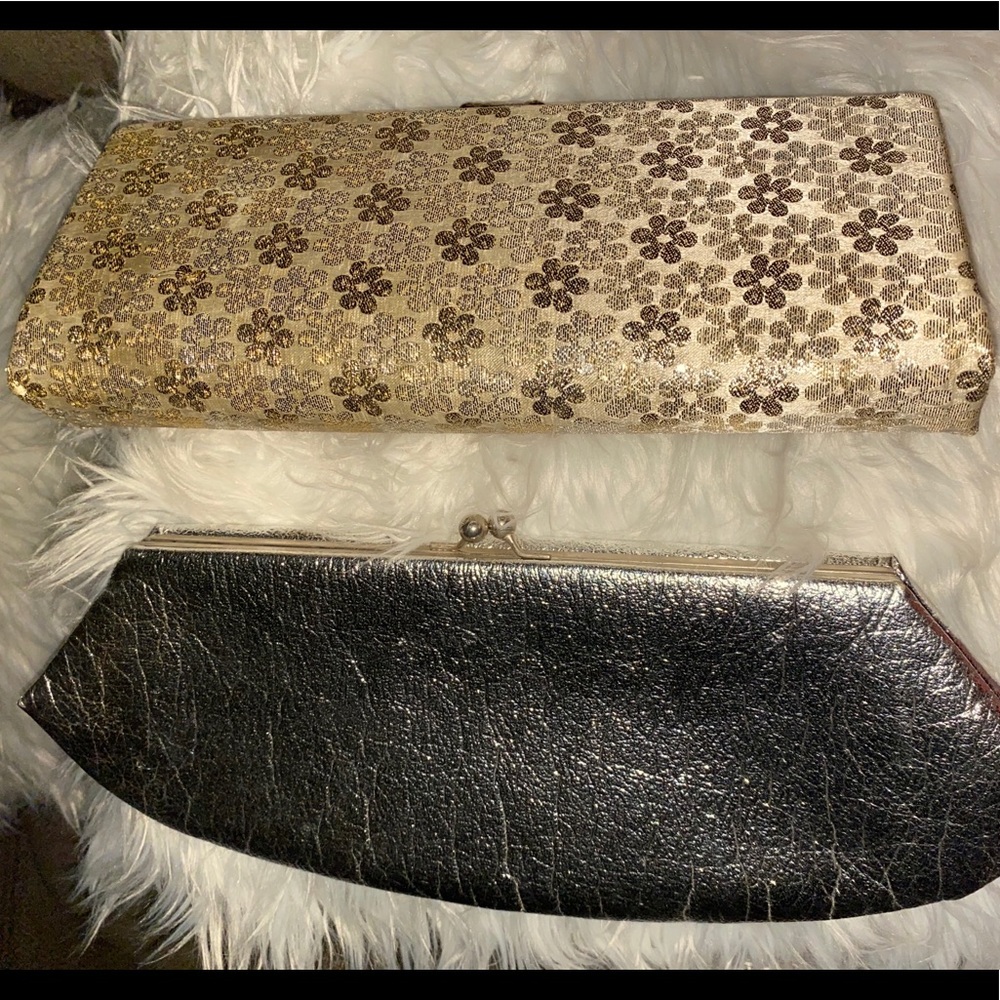 2 Vintage Clutch Purses 1950s